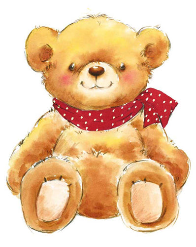 Framed Art Teddy by Makiko | 11 3/4 x 9 1/2