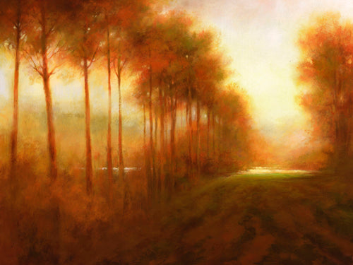 Line of Trees at Dawn by Jim Mitchell | 9 1/2 x 11 3/4 Fine Art Print