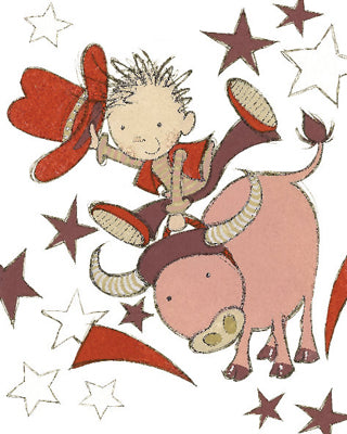 Framed Art Little Cowboy by Annabel Spenceley | 11 3/4 x 9 1/2
