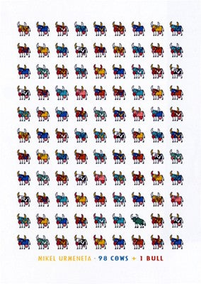 98 Cows & 1 Bull by Mikel Urmeneta | 27 1/2 x 19 3/4 Fine Art Print