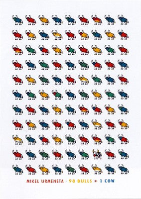 98 Bulls & 1 Cow by Mikel Urmeneta | 27 1/2 x 19 3/4 Fine Art Print