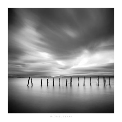 Framed Art Twenty Sticks, Kohoku, Honshu, Japan, 2003 by Michael Kenna