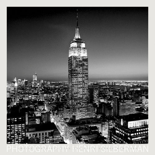Empire State Building at Night by Henri Silberman | 27 1/2 x 27 1/2