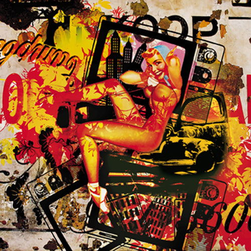 Flamingo Dragon by Paco Raphael Krijnen | 27 1/2 x 27 1/2 Fine Art Print