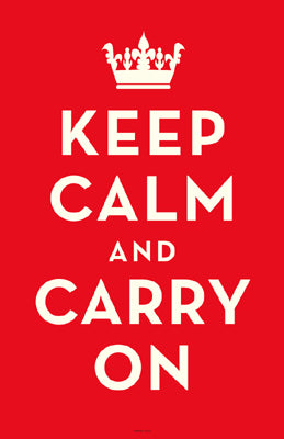 Keep Calm and Carry On (Red) Wall Art | 17 x 11 Fine Art Print