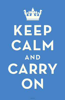Keep Calm and Carry On (Light Blue) Wall Art | 17 x 11 Fine Art Print