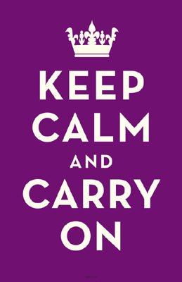 Keep Calm and Carry On (Purple) Wall Art | 17 x 11 Fine Art Print