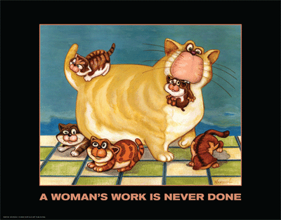 A Woman's Work in Never Done by Kourosh | 14 x 11 Fine Art Print