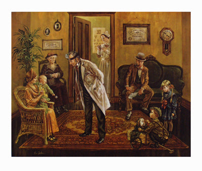 Framed Art Doctor's Office by Lee Dubin | 28 1/2 x 34