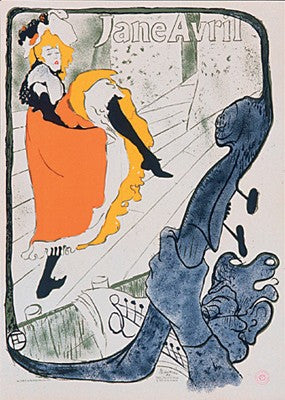 Jane Avril by Henri de Toulouse-Lautrec | 38 1/8 x 27 1/4 Fine Art Print