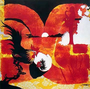 Yardbird Serenade by Bernard Hoyes | 23 x 23 Fine Art Print