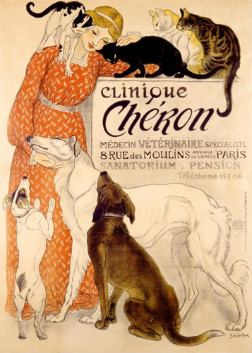 Clinique Cheron by Theophile Alexandre Steinlen | 58 x 40 Fine Art Print