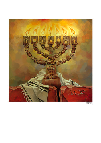 Menorah by Deborah Kotovsky | 17 x 12 Fine Art Print