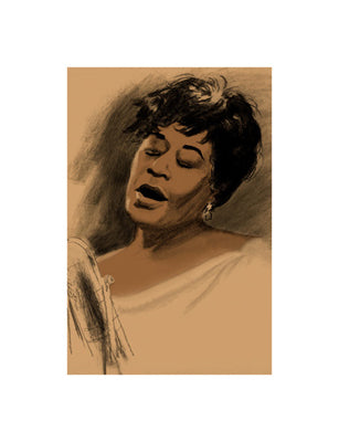 Ella Fitzgerald by Clifford Faust | 17 x 13 Fine Art Print