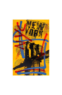 Framed Art NYC Yellow II by Bobby Hill | 17 x 11