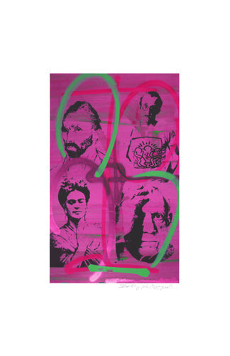 Framed Art 4 Artists (Purple) by Bobby Hill | 17 x 11