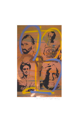 4 Artists (Orange) by Bobby Hill | 17 x 11 Fine Art Print