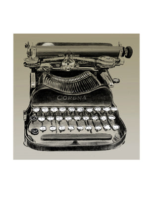 Framed Art Vintage Typewriter, Corona by Clifford Faust | 11 x 8 1/2
