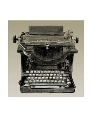 Framed Art Vintage Typewriter, Underwood by Clifford Faust | 11 x 8 1/2