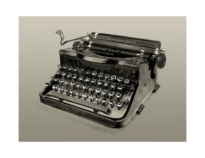 Framed Art Vintage Typewriter, Remington Rand by Clifford Faust