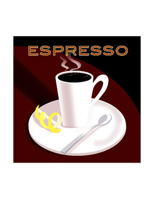 Framed Art Espresso by Clifford Faust | 11 x 8 1/2