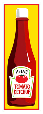 Framed Art Tomato Ketchup by Clifford Faust | 22 1/2 x 8 1/2