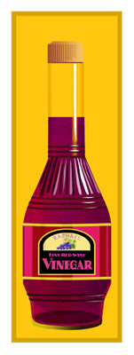 Framed Art Fine Red Wine Vinegar by Clifford Faust | 22 1/2 x 8 1/2