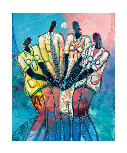 Framed Art The Caregivers by Larry Poncho Brown | 26 1/8 x 21 ¾