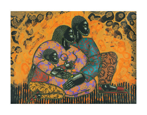 Framed Art Sankofa Spirit by Larry Poncho Brown | 22 x 28