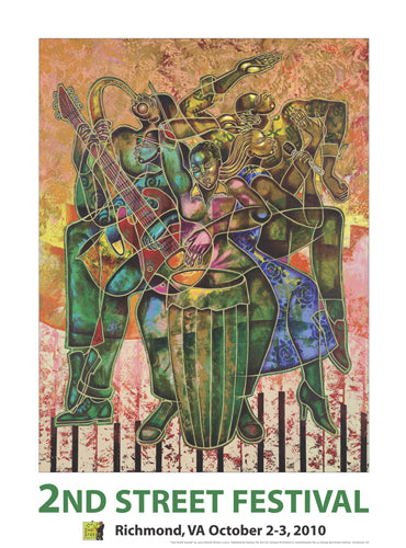 Two Street Sounds by Larry Poncho Brown | 29 ¾ x 22 Fine Art Print