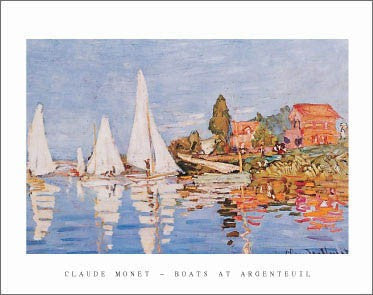 Boats at Argenteuil by Claude Monet | 22 x 28 Fine Art Print