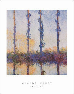 Poplars by Claude Monet | 28 x 22 Fine Art Print