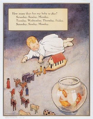 How Many Days by Mother Goose Collection | 23 3/4 x 18 3/4 Fine Art Print