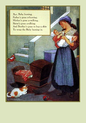 Baby Bunting by Mother Goose Collection | 26 1/2 x 18 3/4 Fine Art Print