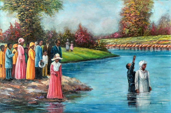 Framed Art The Baptism by Hulis Mavruk | 18 x 24