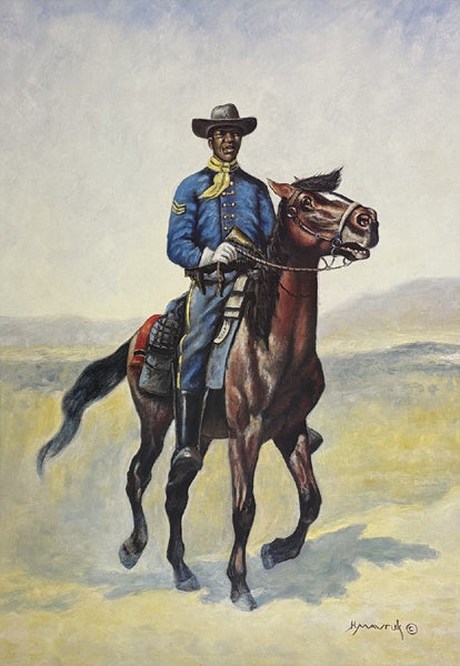 Framed Art Buffalo Soldier by Hulis Mavruk | 24 x 18