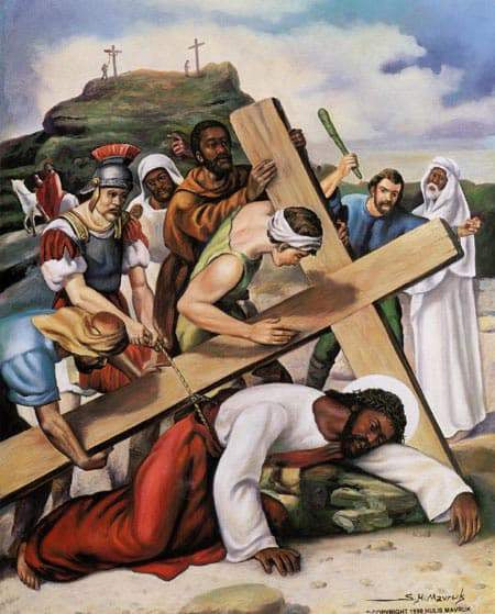 Framed Art Stations of the Cross #3 by Hulis Mavruk | 30 x 24