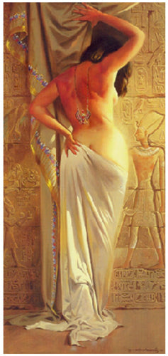 Framed Art Egyptian Goddess by Maher Morcos | 20 1/4 x 10 1/4