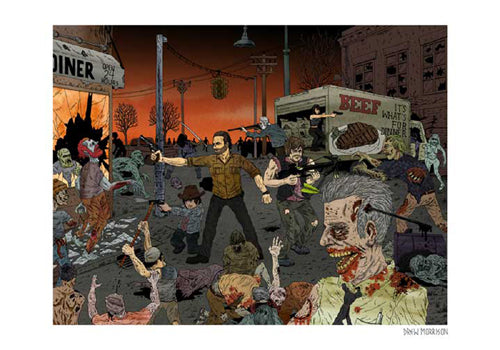 Framed Art Dinner Time by Drew Morrison | 14 x 20