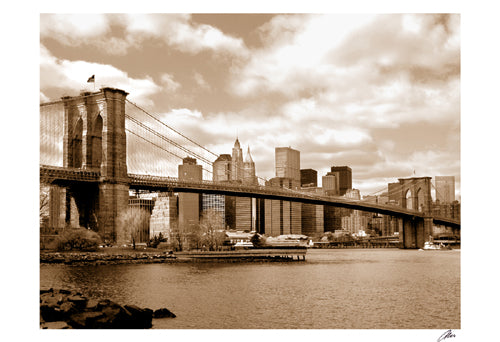 Brooklyn Bridge (sepia) by Igor Maloratsky | 13 x 19 Fine Art Print
