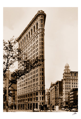 Flatiron Building (sepia) by Igor Maloratsky | 19 x 13 Fine Art Print