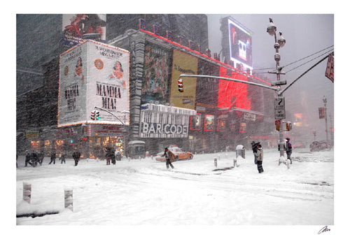 Blizzard on Times Square, 2006 by Igor Maloratsky | 13 x 19 Fine Art Print