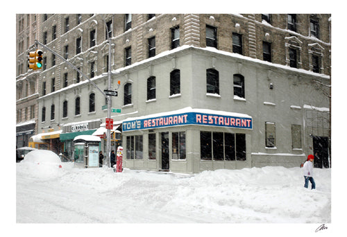 Tom's Restaurant in Snow by Igor Maloratsky | 13 x 19 Fine Art Print