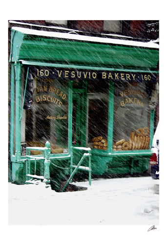 Vesuvio Bakery, Winter by Igor Maloratsky | 19 x 13 Fine Art Print