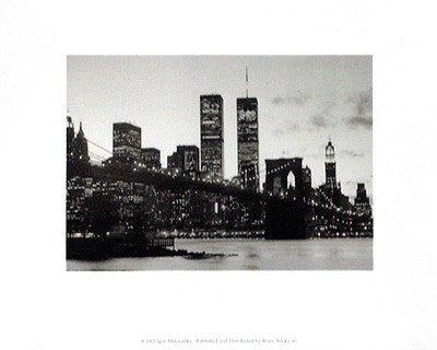 WTC Over Brooklyn Bridge (Night) | Igor Maloratsky 8 x 10