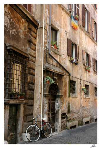 Bicycle and Flag by Igor Maloratsky | 19 x 13 Fine Art Print