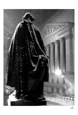 George Washington Statue at Wall Street, Winter by Igor Maloratsky