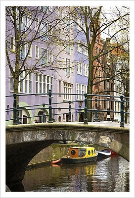 Framed Art Boat Under the Bridge by Igor Maloratsky | 19 x 13