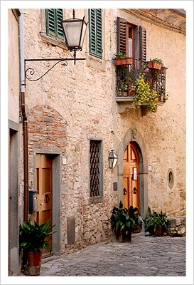 Framed Art Street Light, Montefiorale by Igor Maloratsky | 19 x 13