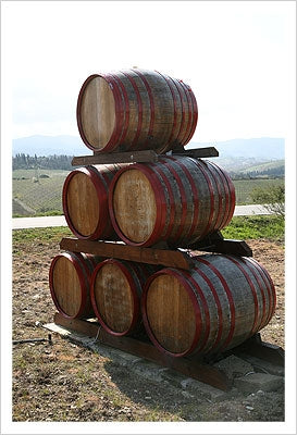 Framed Art Wine Barrels, Tuscany by Igor Maloratsky | 19 x 13